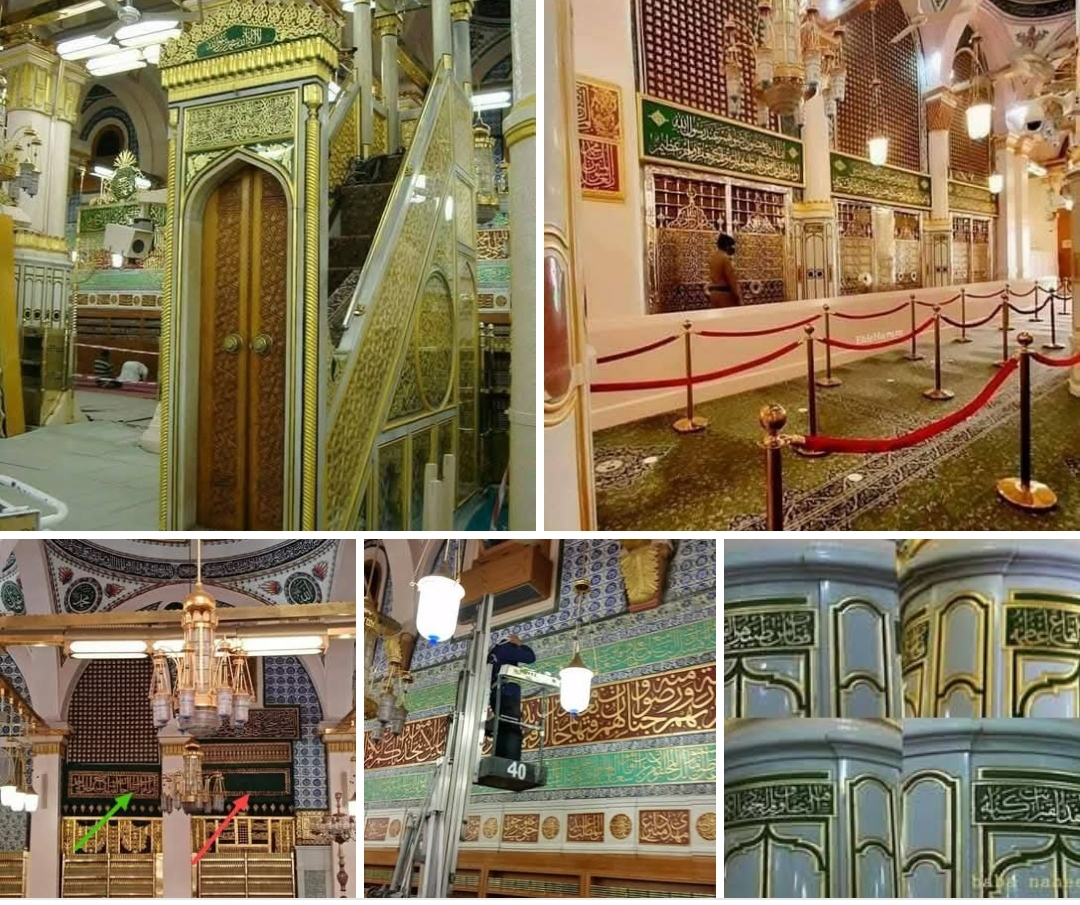 ரவ்ழாவின் சுற்றுச் சுவர்களில் பதிக்கப்பட்டு இருக்கும் முத்திரைகள். 